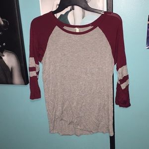 Grey and maroon half sleeve shirt! Barely worn!
